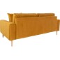 Canapé 2,5 places en tissu velours de qualité LISA VELOURS coloris moutarde Canapé 2,5 places en tissu velours de qualité LISA VELOURS coloris moutarde