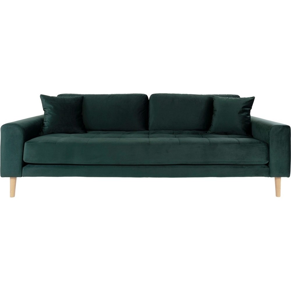Canapé 3 places en tissu velours de qualité LISA VELOURS coloris vert foncé Canapé 3 places en tissu velours de qualité LISA VELOURS coloris vert foncé