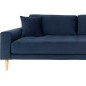 Canapé 3 places en tissu velours de qualité LISA VELOURS coloris bleu foncé