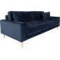 Canapé 3 places en tissu velours de qualité LISA VELOURS coloris bleu foncé