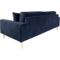 Canapé 3 places en tissu velours de qualité LISA VELOURS coloris bleu foncé