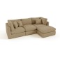 Canapé d'angle en tissu de qualité SANDRO, beige, angle droit Canapé d'angle en tissu de qualité SANDRO, beige, angle droit