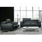 2EME paiement de la commande: Ensemble canapé 3 places et 2 places Milano cuir italien buffle, noir, 6x sans frais, total comman