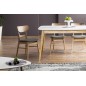 Table extensible FELINO II, structure bois, couleur blanc / chêne, 150 à 190 cm