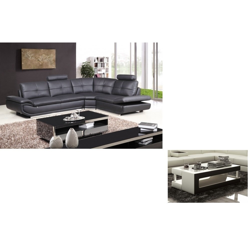 2eme paiement de la commande: Canapé d'angle en cuir buffle italien de luxe 6/7 places bellaligna, noir, angle droit. Table bass 2eme paiement de la commande: Canapé d'angle en cuir buffle italien de luxe 6/7 places bellaligna, noir, angle droit. Table bass