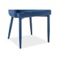 Lot de 2 chaises RICA en tissu velours de qualité, couleur bleu, Bleu foncé Lot de 2 chaises RICA en tissu velours de qualité, couleur bleu, Bleu foncé