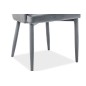 Lot de 2 chaises RICA en tissu velours de qualité, couleur gris Lot de 2 chaises RICA en tissu velours de qualité, couleur gris