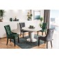 Lot de 2 chaises EDWIN tissu velours de qualité, couleur vert, Vert foncé Lot de 2 chaises EDWIN tissu velours de qualité, couleur vert, Vert foncé