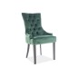 Lot de 2 chaises EDWIN tissu velours de qualité, couleur vert, Vert foncé Lot de 2 chaises EDWIN tissu velours de qualité, couleur vert, Vert foncé