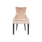 Lot de 2 chaises EDWIN tissu velours de qualité, couleur beige Lot de 2 chaises EDWIN tissu velours de qualité, couleur beige