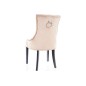 Lot de 2 chaises EDWIN tissu velours de qualité, couleur beige Lot de 2 chaises EDWIN tissu velours de qualité, couleur beige