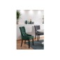 Lot de 2 chaises EDWIN tissu velours de qualité, couleur gris