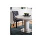 Lot de 2 chaises EDWIN tissu velours de qualité, couleur gris