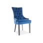 Lot de 2 chaises EDWIN tissu velours de qualité, couleur bleu, Bleu foncé Lot de 2 chaises EDWIN tissu velours de qualité, couleur bleu, Bleu foncé