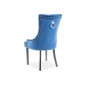Lot de 2 chaises EDWIN tissu velours de qualité, couleur bleu, Bleu foncé Lot de 2 chaises EDWIN tissu velours de qualité, couleur bleu, Bleu foncé