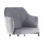 Lot de 2 chaises ASTEN en tissu velours de qualité, couleur gris Lot de 2 chaises ASTEN en tissu velours de qualité, couleur gris