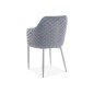 Lot de 2 chaises ASTEN en tissu velours de qualité, couleur gris Lot de 2 chaises ASTEN en tissu velours de qualité, couleur gris