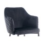 Lot de 2 chaises ASTEN en tissu velours de qualité, couleur noir Lot de 2 chaises ASTEN en tissu velours de qualité, couleur noir