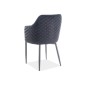 Lot de 2 chaises ASTEN en tissu velours de qualité, couleur noir Lot de 2 chaises ASTEN en tissu velours de qualité, couleur noir