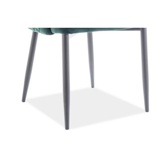 Lot de 2 chaises ASTEN en tissu velours de qualité, couleur vert