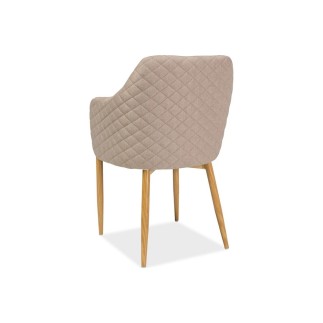 Lot de 2 chaises ASTONA en tissu de qualité, couleur BEIGE