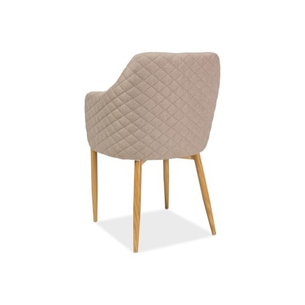 Lot de 2 chaises ASTONA en tissu de qualité, couleur BEIGE