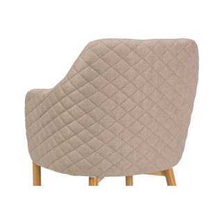 Lot de 2 chaises ASTONA en tissu de qualité, couleur BEIGE