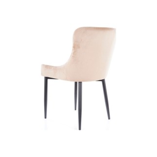 Lot de 2 chaises COLB en tissu velours de qualité, couleur BEIGE