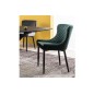Lot de 2 chaises COLB en tissu velours de qualité, couleur vert Lot de 2 chaises COLB en tissu velours de qualité, couleur vert