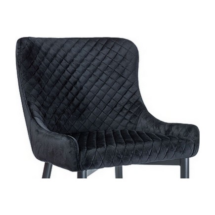 Lot de 2 chaises COLB en tissu velours de qualité, couleur noir