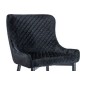 Lot de 2 chaises COLB en tissu velours de qualité, couleur noir Lot de 2 chaises COLB en tissu velours de qualité, couleur noir