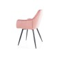 Lot de 2 chaises LINA en tissu velours de qualité, couleur rose vintage Lot de 2 chaises LINA en tissu velours de qualité, couleur rose vintage