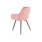 Lot de 2 chaises LINA en tissu velours de qualité, couleur rose vintage Lot de 2 chaises LINA en tissu velours de qualité, couleur rose vintage