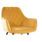 Lot de 2 chaises LINA en tissu velours de qualité, couleur curry Lot de 2 chaises LINA en tissu velours de qualité, couleur curry