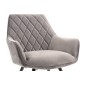 Lot de 2 chaises LINA en tissu velours de qualité, couleur gris Lot de 2 chaises LINA en tissu velours de qualité, couleur gris