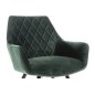 Lot de 2 chaises LINA en tissu velours de qualité, couleur vert Lot de 2 chaises LINA en tissu velours de qualité, couleur vert