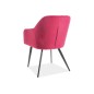 Lot de 2 chaises ELIOS en tissu velours de qualité, couleur bordeaux Lot de 2 chaises ELIOS en tissu velours de qualité, couleur bordeaux