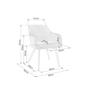Lot de 2 chaises ELIOS en tissu velours de qualité, couleur vert