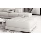 Ensemble de 3 poufs en cuir italien ELIXIR, blanc uni Ensemble de 3 poufs en cuir italien ELIXIR, blanc uni