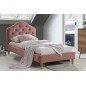 Lit en tissu de qualité CHANIA, rose, 90x200, Rose pale Lit en tissu de qualité CHANIA, rose, 90x200, Rose pale