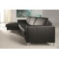 - Canapé d'angle convertible en 100% tout cuir italien de luxe 4/5 places BASEL, noir, angle gauche - Canapé d'angle convertible en 100% tout cuir italien de luxe 4/5 places BASEL, noir, angle gauche