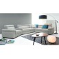 Canapé d'angle convertible en 100% tout cuir italien de luxe 6/7 places ZOOK, blanc cassé, angle droit Canapé d'angle convertible en 100% tout cuir italien de luxe 6/7 places ZOOK, blanc cassé, angle droit