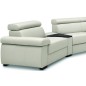 Canapé d'angle convertible en 100% tout cuir italien de luxe 6/7 places ZOOK, blanc cassé, angle droit Canapé d'angle convertible en 100% tout cuir italien de luxe 6/7 places ZOOK, blanc cassé, angle droit
