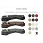 Canapé d'angle convertible en 100% tout cuir italien de luxe 6/7 places ZOOK, couleur personnalisée, angle droit Canapé d'angle convertible en 100% tout cuir italien de luxe 6/7 places ZOOK, couleur personnalisée, angle droit