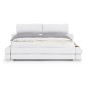 Lit design en cuir italien de luxe FENDO, avec sommier à lattes, noir, 140x190 Lit design en cuir italien de luxe FENDO, avec sommier à lattes, noir, 140x190