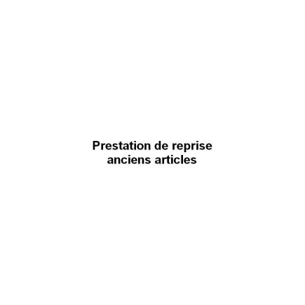 Reprise des anciens articles lors de la livraison : 3 places et 2 places