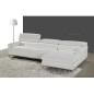 Canapé d'angle en cuir italien 4/5 places YVANA, blanc, angle droit Canapé d'angle en cuir italien 4/5 places YVANA, blanc, angle droit