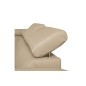 - Canapé d'angle en cuir italien de luxe 5 places ASTRIDO, beige, angle gauche