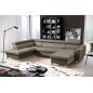 - Canapé d'angle en cuir italien de luxe 7/8 places ASTOVIA, taupe, angle gauche - Canapé d'angle en cuir italien de luxe 7/8 places ASTOVIA, taupe, angle gauche