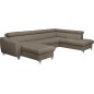 Canapé d'angle en cuir italien de luxe 7/8 places ASTOVIA, taupe, angle droit Canapé d'angle en cuir italien de luxe 7/8 places ASTOVIA, taupe, angle droit